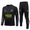 Paris Saint Germain Quarter Zip Ensemble Sweat d'Entraînement Noire 2023-24 Paris Saint Germain Quarter Zip Ensemble Sweat d'Entraînement Noire 2023-24